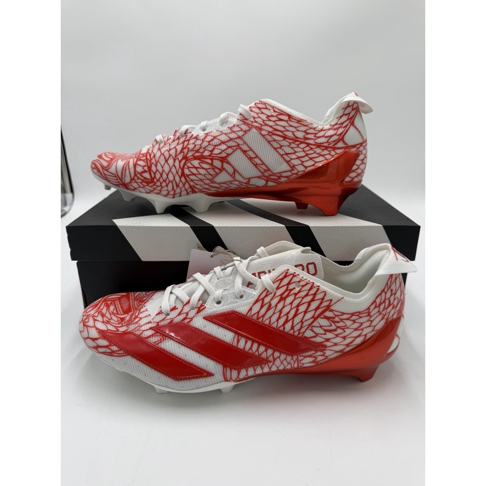 Adidas Adizero Electric Football Cleats Red White IH8570 Mens Sz 11.5 NWB No Lid